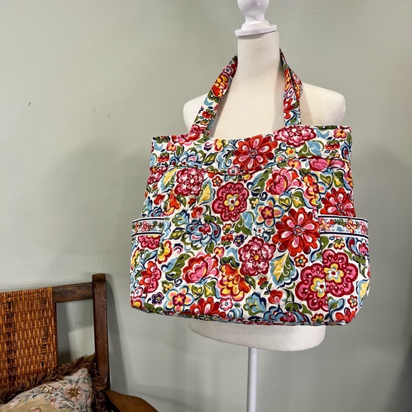 Vera Bradley Handbags - Vera Bradley Hope Garden Multi-Floral Zip Top Tote (retired pattern)